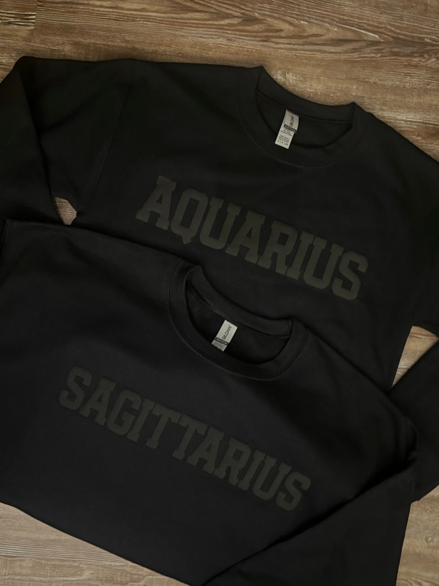 Zodiac Puff Print Crewneck