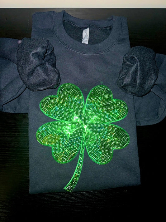 Clover Sequin Crewneck