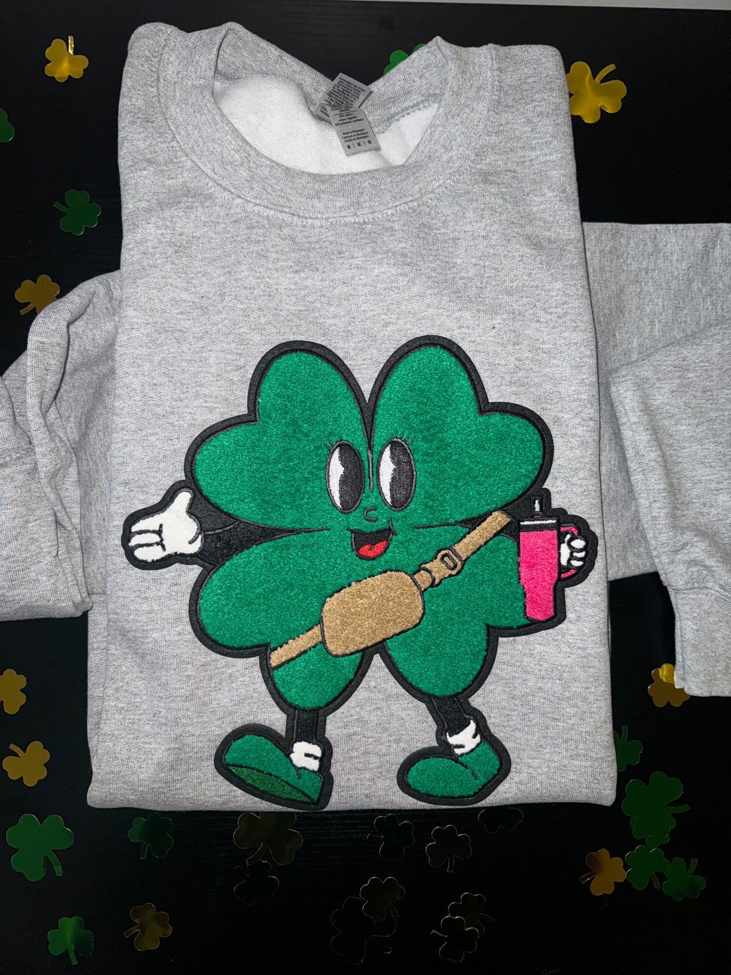 Lucky Sips Patch Crewneck